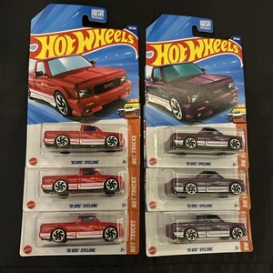 Hotwheels ’91 GMC Syclone Lot Of 6. Red & Purple - Picture 1 of 1