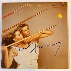 Roxy Music Bryan Ferry Signed "Flesh + Blood” Record Album LP Beckett Authentic - Picture 1 of 2