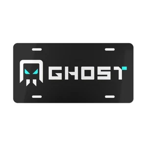 Novelty Vanity License Plate, Ghost Design Car Tag, Unique Trendy Auto Decor - Picture 1 of 5