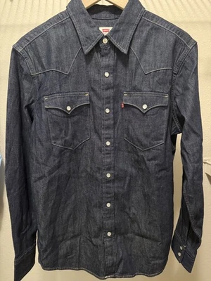 Camisa Denim Levi's San Francisco 49ers Para Hombre M Mediana Nueva Azul Marino NFL Botón Foto 1 de 4