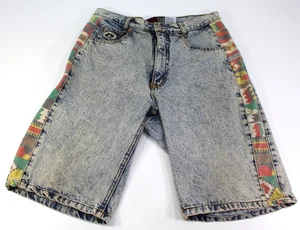 VTG Men Sergio Never Legal Worn Worldwide Denim Jean Shorts 32 Acid Wash Skater - Picture 1 of 24