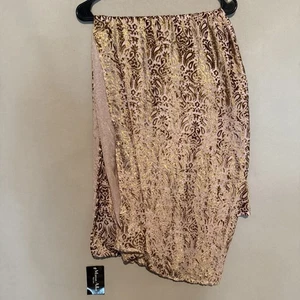 Velvet Burnout Scarf Blush Paisley Crushed Velvet Sheer Feminine Holidays New - Picture 1 of 10