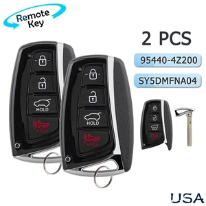 2 For 2013 - 2018 Hyundai Santa Fe Remote Key Fob : 95440-4Z200 SY5DMFNA04 - Picture 1 of 7