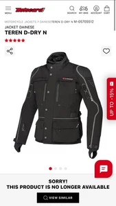 Dainese TEREN D-DRY G Men’s Motorcycle Jacket/Size 52 — MED /Heavy Duty/Armored - Picture 1 of 18