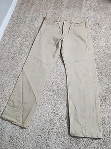 Levis Jeans Mens 32x30 Brown 501 Cone White Oak Denim Button Fly Straight Tan - Picture 1 of 11