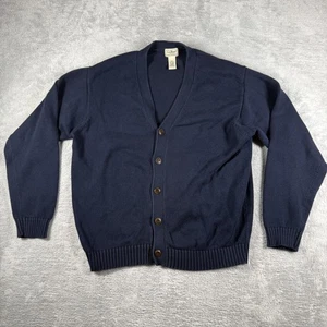 LL Bean Cardigan Mens XL Blue Sweater Grandpa Preppy Old Money Casual Outdoor - Picture 1 of 12