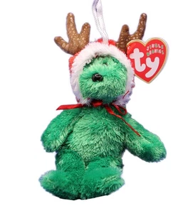 TY Christmas Jingle Beanie 2002 Holiday Teddy - Bear - Picture 1 of 1