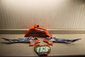 2023 KTM 65 SX OEM Plastics Side Covers Front Fender Number Plate Kit 5531 S85 - Picture 1 of 14