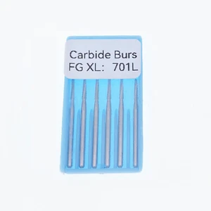 6 fresas de carburo quirúrgico dental FGXL-701L 25 mm fisura cónica corte transversal - Imagen 1 de 7