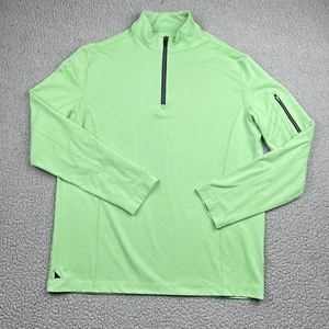 UNTUCKit Sweater Mens Large Green Mazzano 1/4 Zip Performance Pullover Preppy - Picture 1 of 9