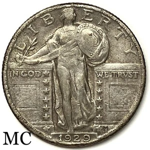 1929 Standing Liberty Quarter, About Uncirculated Nice Coin. - Picture 1 of 2