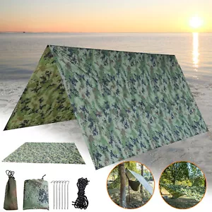 Camping Zeltplane Tarp Wasserdicht Zelt Tarp Outdoor Vordach Sonnenschutz Plane - Bild 1 von 12