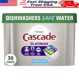 Dishwasher Detergent Pods Fresh Scent 36 Count Action Pacs Cleans Tough Messes - Picture 1 of 6