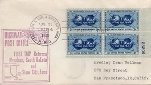 ERSTE REISE 4 ABERDEEN & SIOUX CITY, IA HPO 1955 FDC19490 - Bild 1 von 1