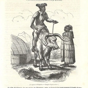 Les Griquois afrikanischer Stamm - - Presseartikel 1840 - Bild 1 von 2