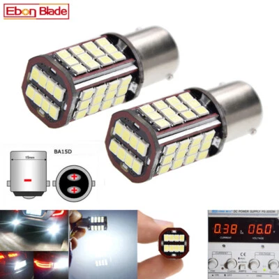 2 x 6 VOLT 6V 56 SMD BA15D GLOBES STOP TAIL SIDE INDICATOR LED BULBS DUAL BEAM Foto 1 de 4