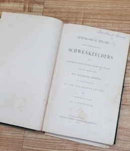 Genealogical Record of the Descendant Of The Schwenkfelders 1879 Heebner Kriebel - Imagen 1 de 13