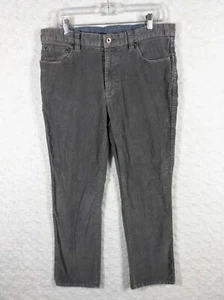 LL Bean Corduroy Pants Mens 35x29 Gray Standard Fit Chino Flat Front 502837 - Picture 1 of 8