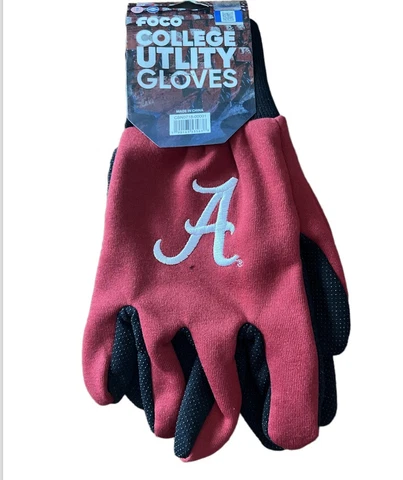 FOCO Alabama Crimson Tide Team Color Utility Gloves Red/ Black Cover