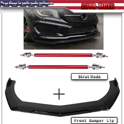 Kit de carrocería de alerón divisor de labios para parachoques delantero para Mercedees-Benz Foto 1 de 4