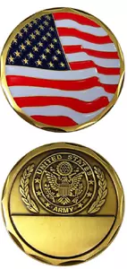 United States Freedom Flag with Army Symbol Military Challenge Coin - Bild 1 von 1