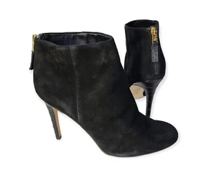 Sam Edelman Womens 9.5 M Ankle Boots Black Suede Stiletto Back Zip NWOB/DISPLAY - Picture 1 of 8