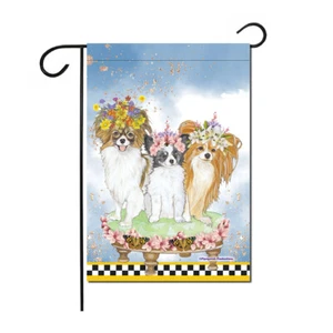 Papillon Floral Garden Flag Double Sided 12 x 17 in. - Picture 1 of 1