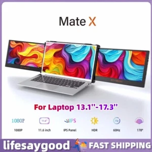 Portable Monitor 1080P IPS Triple Dual Screen Extender For 13.1''-17.3'' Laptop - Afbeelding 1 van 20