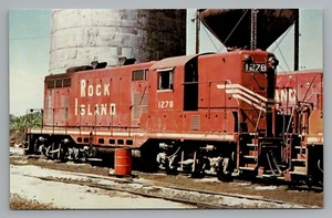 Postal Rock Island Railroad GP-7 Unidad Número 1278 Burr Oak Yard Blue Island IL - Imagen 1 de 2