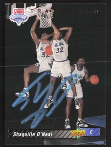 Tarjeta de radiocontrol firmada por Shaquille O’Neal 1992-93 Upper Deck Rookie #1B Orlando Magic - Imagen 1 de 2