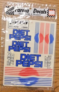 RC Parma 10695 Diet Pepsi Sticker Decal Sheet NOS NASCAR NEW OLD STOCK. - Picture 1 of 5