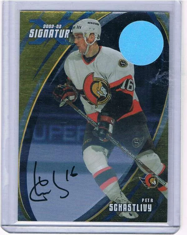 2002 BAP Signature Series Autographs Gold #133 Petr Schastlivy  - Image 1 of 1