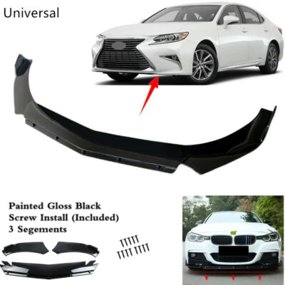 Universal Front Bumper Spoiler Lip Body Kit Fit For Lexus ES350 ES300h 2016-2018 Foto 1 de 4