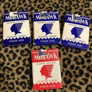 Lot (4) Vintage Mohawk Playing Poker Cards #2112 USA VERIFIED COMPLETE - Picture 1 of 6