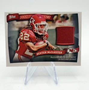 DEXTER McCLUSTER (SP) RC GAME USED JERSEY #BSR-DM KC CHIEFS 2010 BOWMAN STERLING - Picture 1 of 4