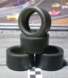 1/24 URETHANE SLOT CAR TIRES 2pr Fronts fit CARRERA Aston Martin DBR9 - Picture 1 of 1