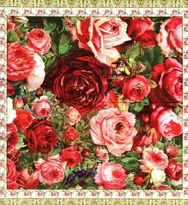 Serviettes en papier les roses variées fleurs. Paper napkins roses flowers mix - Imagen 1 de 1