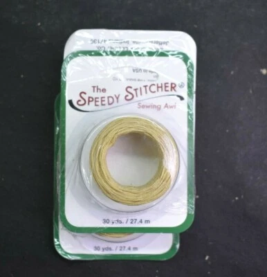 3 Pack Speedy Stitcher BTH160 Polyester Thread Fine Skein 30 Yard Sewing Awl Tan - Image 1 of 4