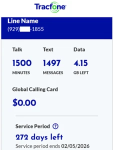TracFone Sim Card (For US). Exp 2/5/2026(4GB Data. 1400 Minutes. 1400 Texts) - Zdjęcie 1 z 1