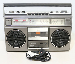 Sony Portable Stereo Radio Cassette Player CFS-55L Boombox Ghetto Blaster -250
