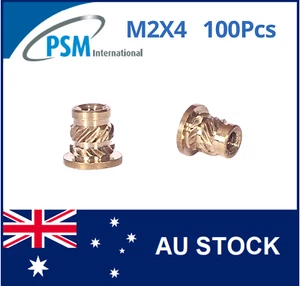 INSERT FOR PLASTIC M2 X 4 SONIC-LOK HEADED BRASS - Imagen 1 de 9
