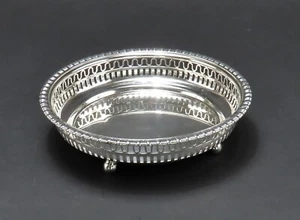 Fine 1890 Gorham Sterling Silver Reticulated Candy Nut Dish Bowl w Ball Feet - Picture 1 of 9