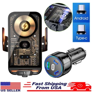 66W Fast Wireless Charging Car Charger Holder For Samsung Z Flip6/Flip5/Flip4 - Photo 1 sur 21