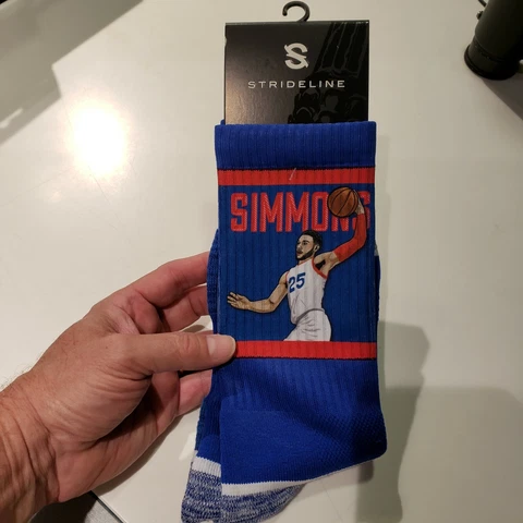 BEN SIMMONS Strideline Crew adult Socks PHILADELPHIA 76ERS SIXERS  BRAND NEW Cover