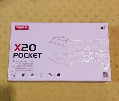 NEW Syma X20 Pocket Drone 4 Channel Remote Control Quadcopter in Blue - Image 1 of 4