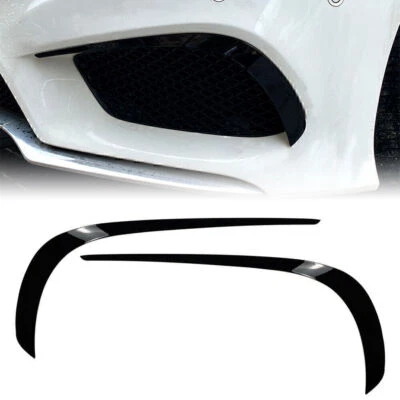Black Bumper Lip Splitter Spoiler For Mercedes-Benz E-Class W212 Facelift 13-16 - Image 1 of 4