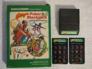 (Las Vegas Poker & Blackjack) 1979 Intellivision Videospiel Cartridge und Box - Bild 1 von 4