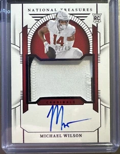 Parche de novato automático Panini National Treasures Michael Wilson 2023/49 - Imagen 1 de 2