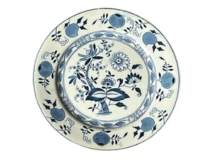 Staffordshire Blue Onion Pattern Plate 9-3/4” Excellent Used Condition (Crazing) - Picture 1 of 3