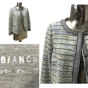 BIANCA Womens Cotton Jacket Size Medium 12 Multi Colour Blazer (EU 40) RRP £145 - Picture 1 of 9